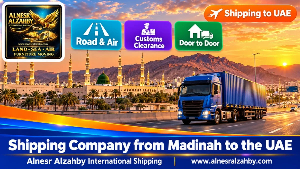 Shipping Company from Madinah to the UAE — Alnesr Alzahby International Shipping