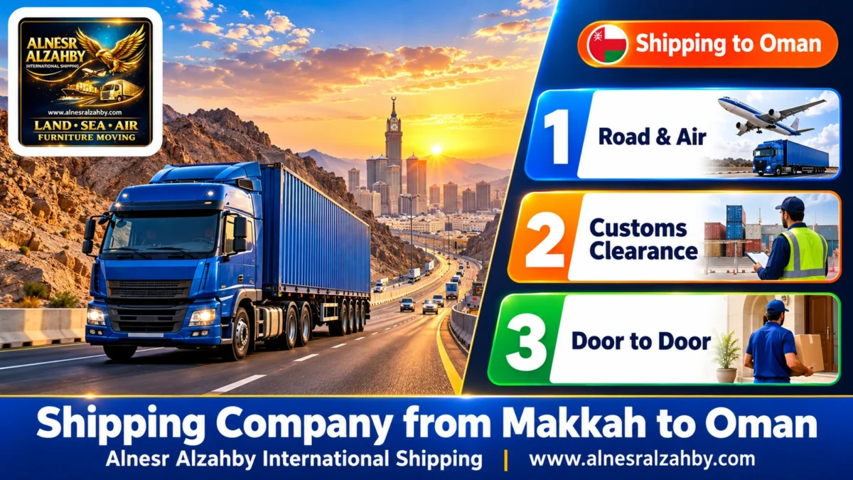 Shipping Company from Makkah to Oman — Alnesr Alzahby International Shipping