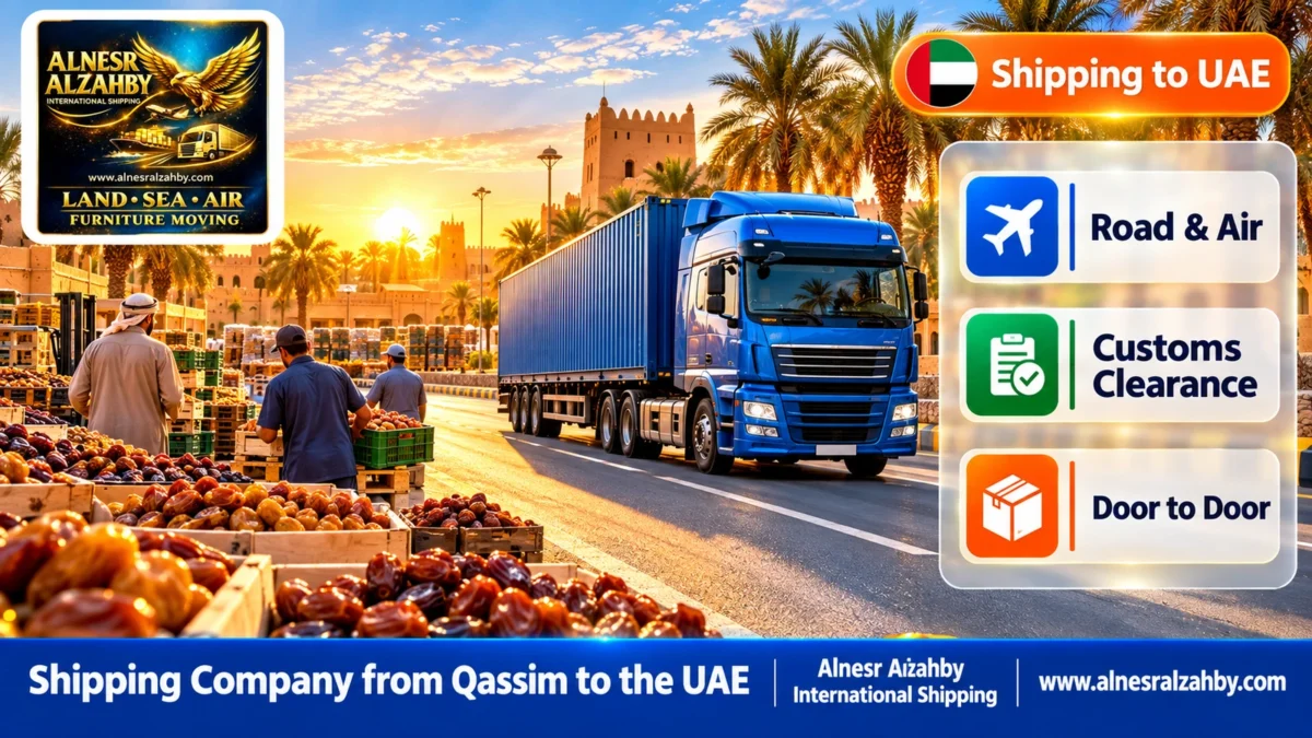 Shipping Company from Qassim to the UAE — Alnesr Alzahby International Shipping