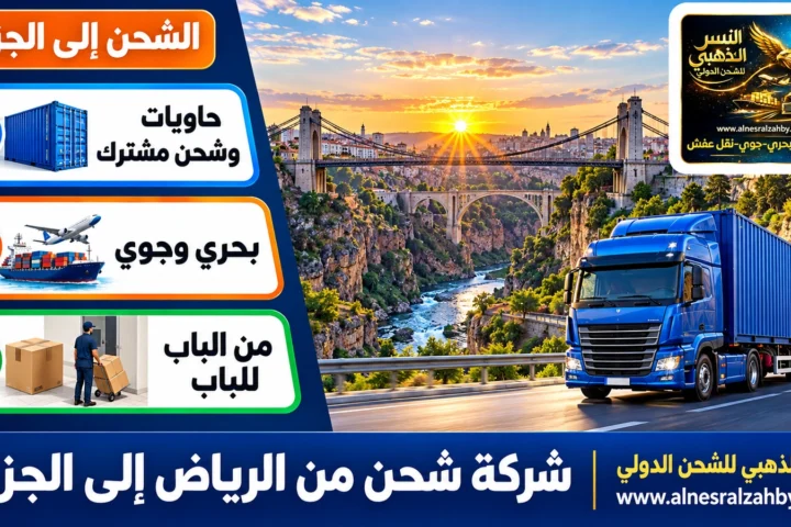 شركة شحن من الرياض إلى الجزائر — النسر الذهبي للشحن الدولي