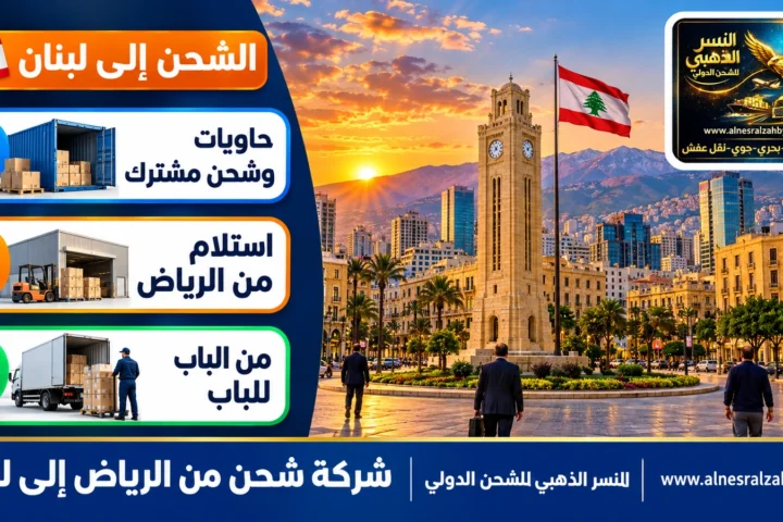 شركة شحن من الرياض إلى لبنان — النسر الذهبي للشحن الدولي