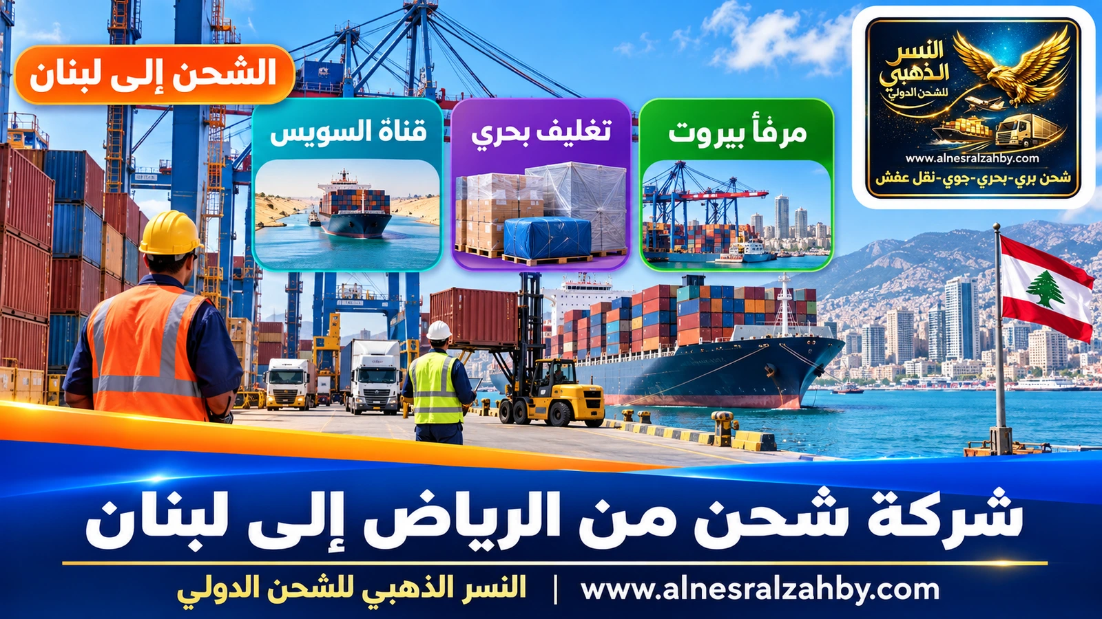 مرفأ بيروت بحاوياته ورافعاته صباحاً