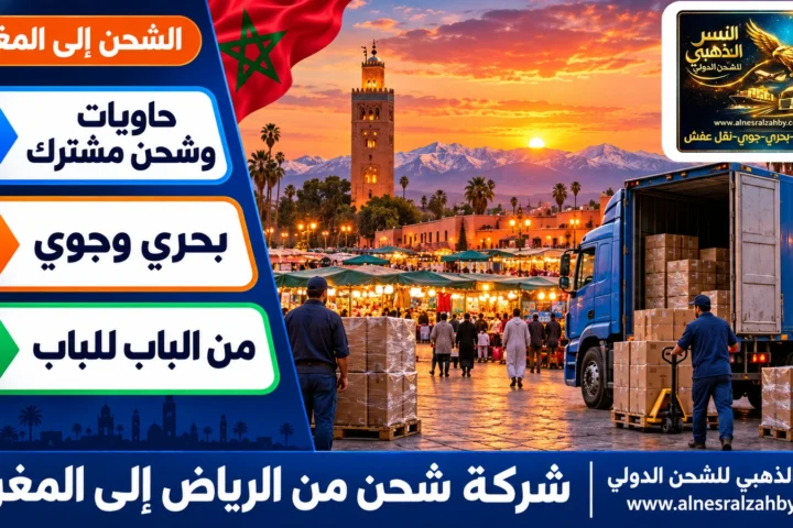 شركة شحن من الرياض إلى المغرب — النسر الذهبي للشحن الدولي
