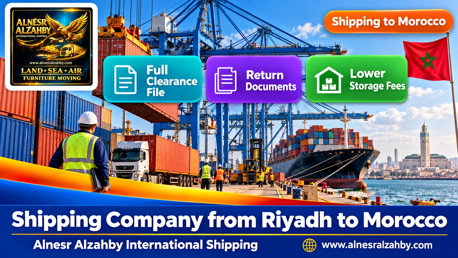 Cranes and containers at Casablanca port