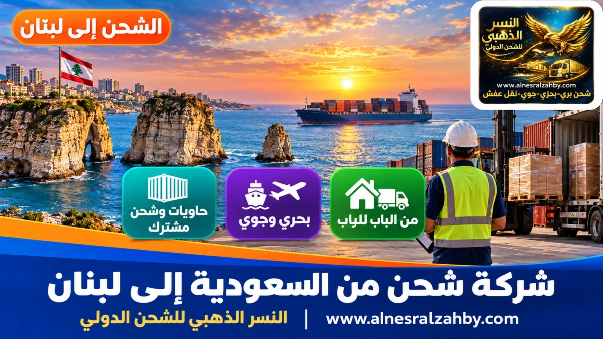 شركة شحن من السعودية إلى لبنان — النسر الذهبي للشحن الدولي