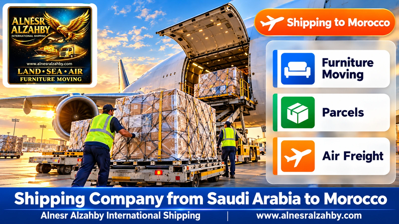 Wrapped parcels in the air cargo area of a modern airport