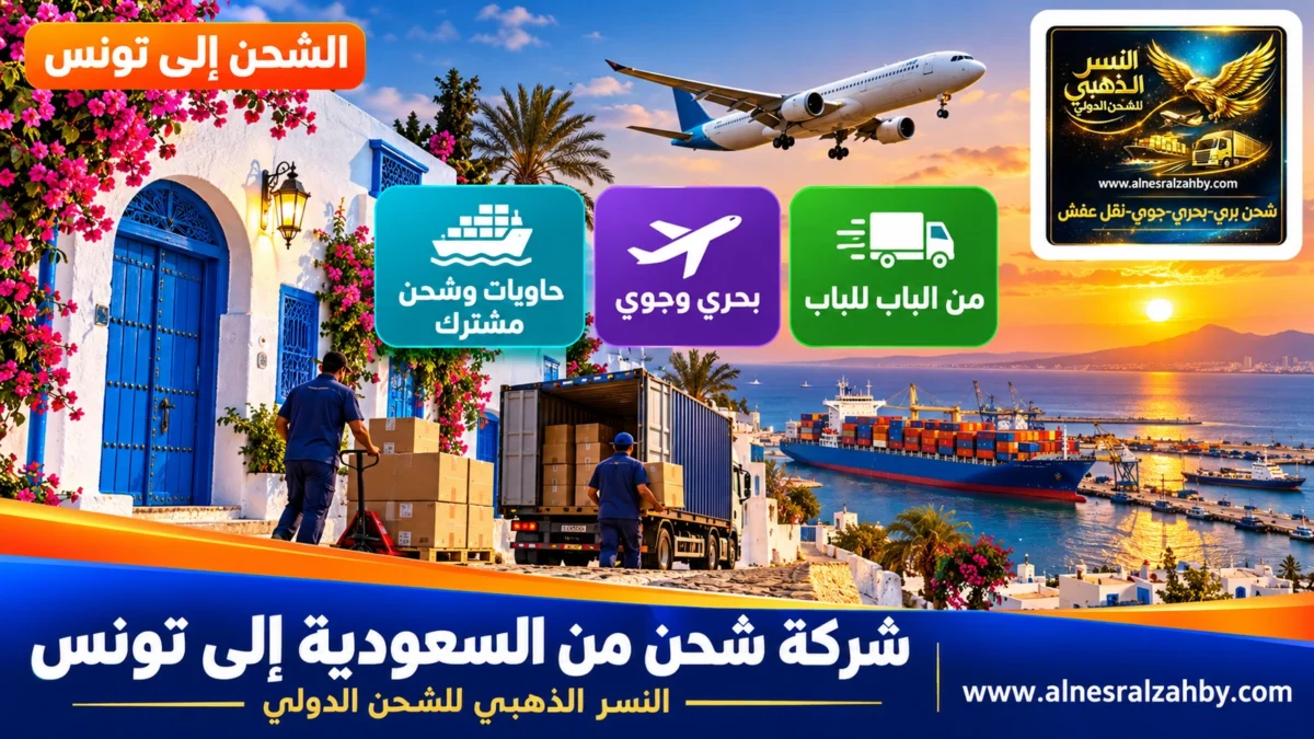 شركة شحن من السعودية إلى تونس — النسر الذهبي للشحن الدولي