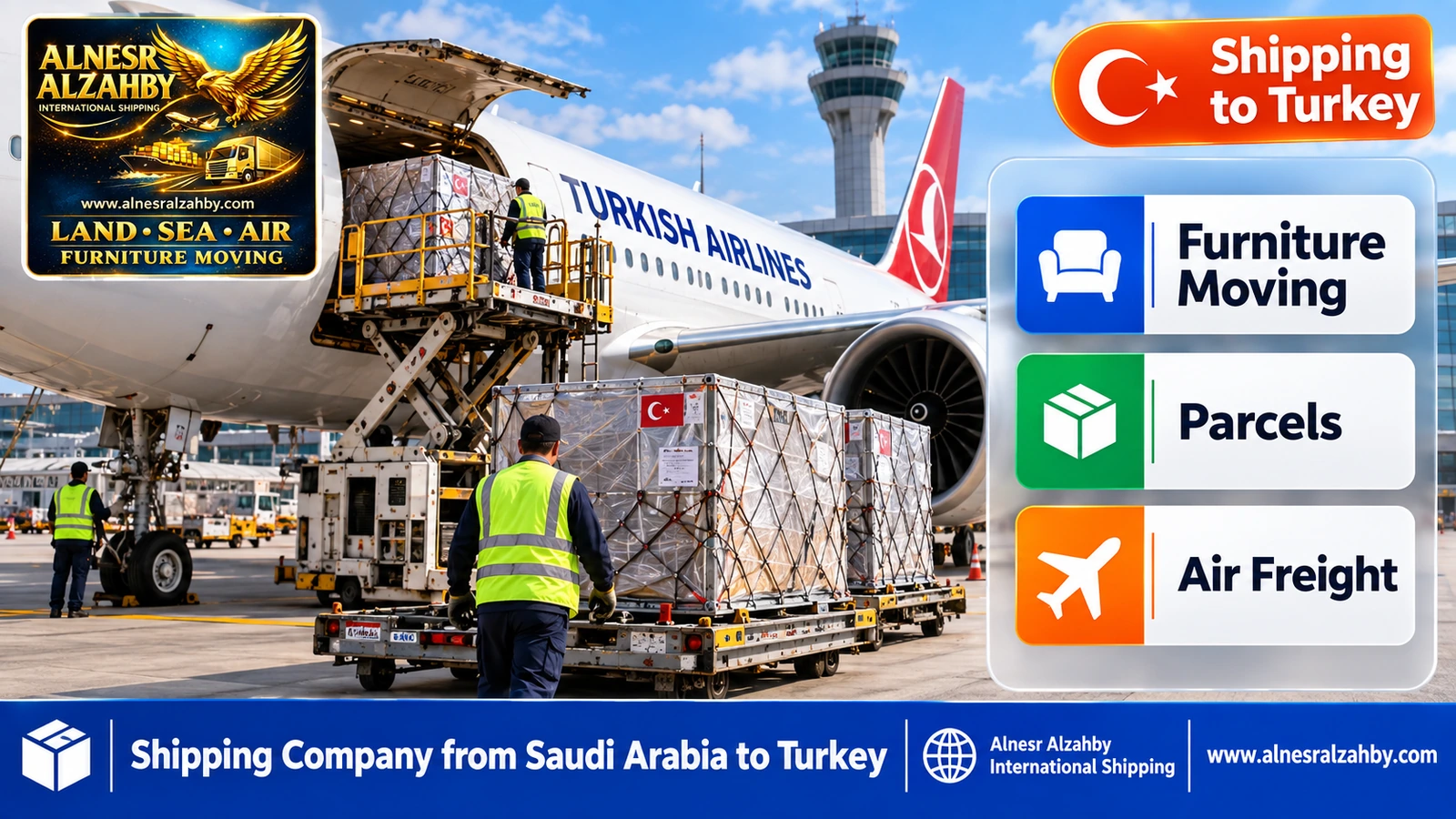 A cargo plane at Istanbul Airport unloading air containers