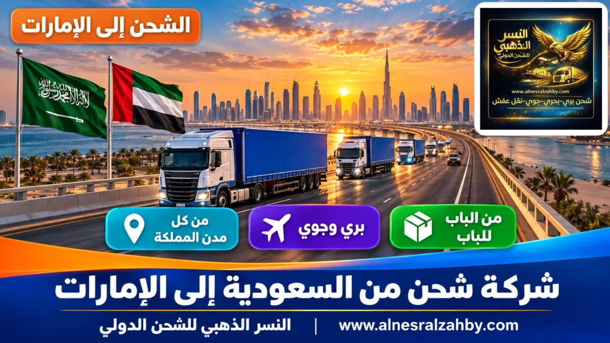شركة شحن من السعودية إلى الإمارات — النسر الذهبي للشحن الدولي