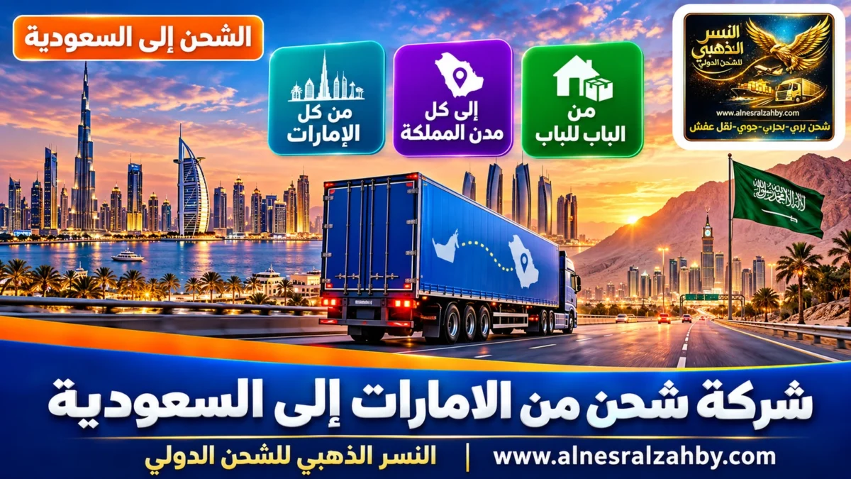 شركة شحن من الامارات الي السعودية — النسر الذهبي للشحن الدولي