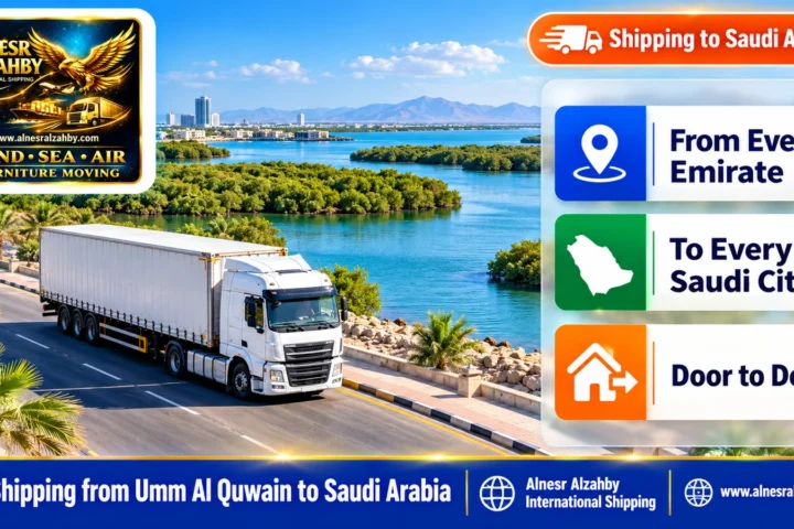 Shipping Company from Umm Al Quwain to Saudi Arabia — Alnesr Alzahby International Shipping