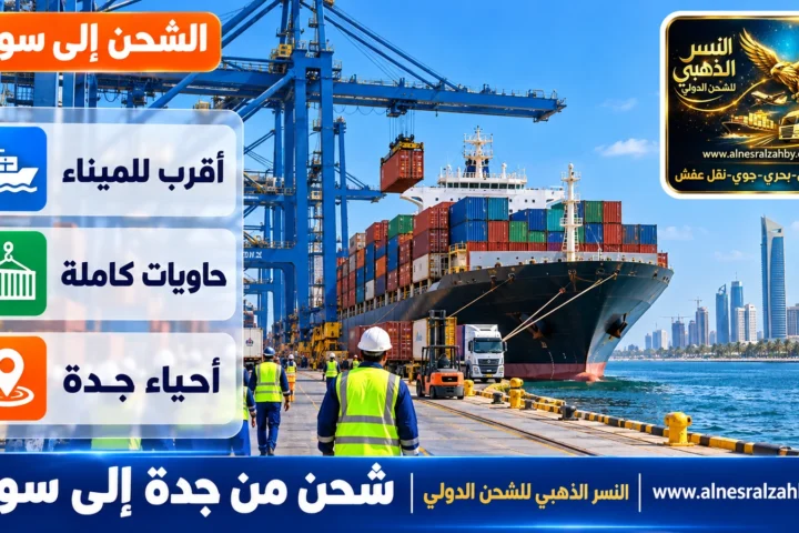 شحن من جدة إلى سوريا — النسر الذهبي للشحن الدولي