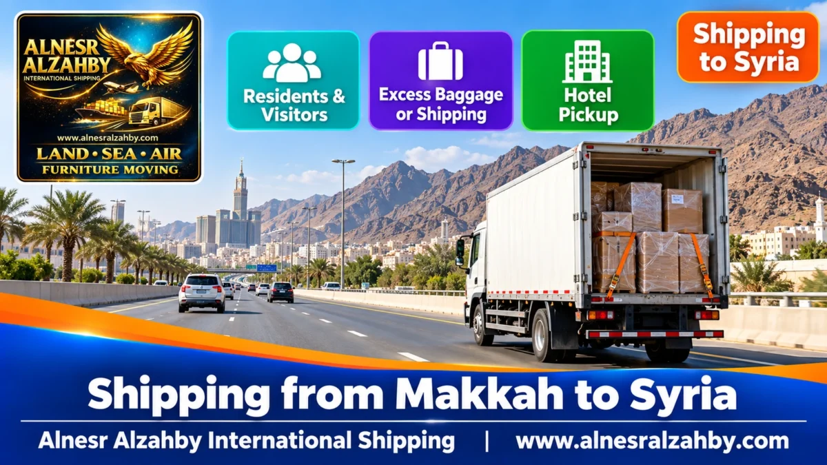 Shipping from Makkah to Syria — Alnesr Alzahby International Shipping