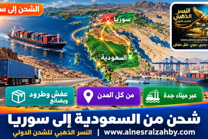 شحن من السعودية إلى سوريا — النسر الذهبي للشحن الدولي