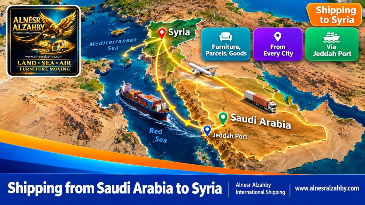 Shipping from Saudi Arabia to Syria — Alnesr Alzahby International Shipping