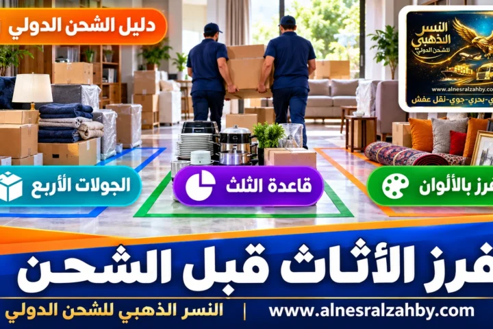 فرز الأثاث قبل الشحن — النسر الذهبي للشحن الدولي