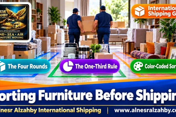 Sorting Furniture Before Shipping — Alnesr Alzahby International Shipping