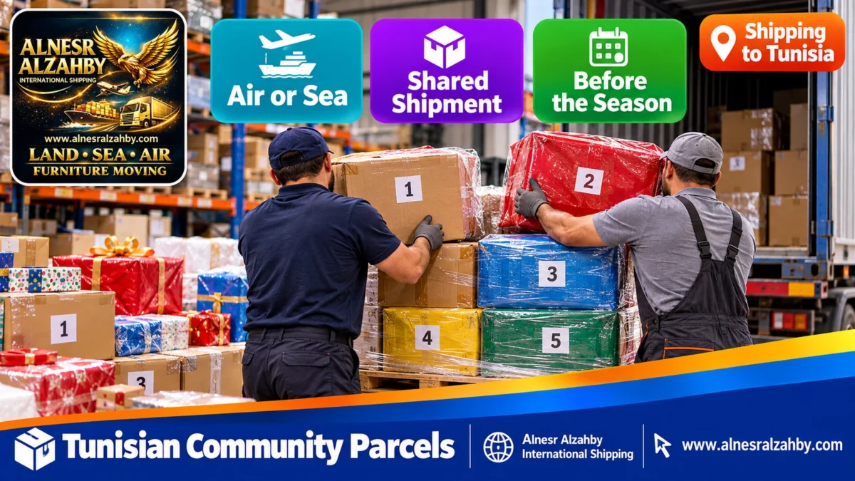 Tunisian Community Parcels — Alnesr Alzahby International Shipping