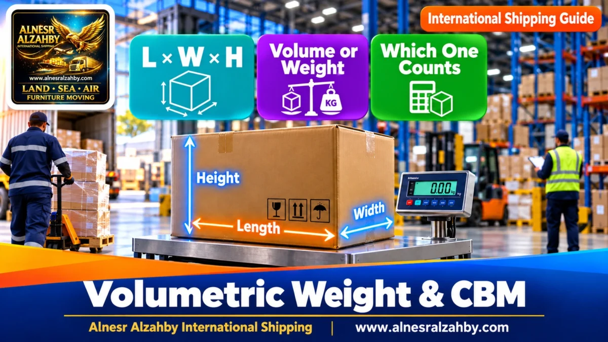 Volumetric Weight & CBM — Alnesr Alzahby International Shipping