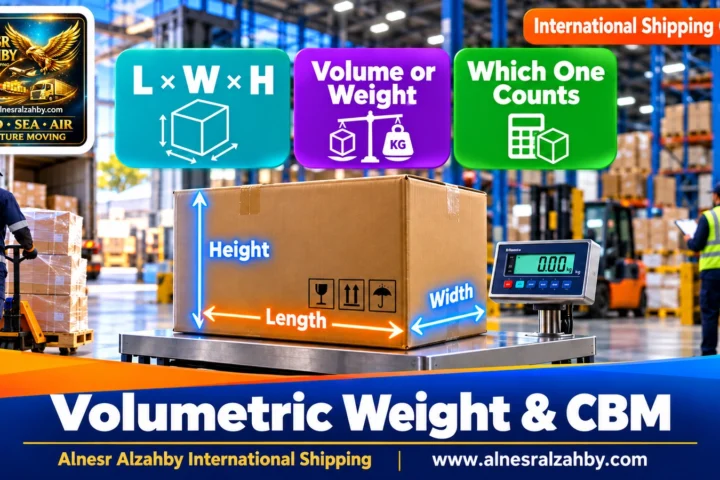 Volumetric Weight & CBM — Alnesr Alzahby International Shipping