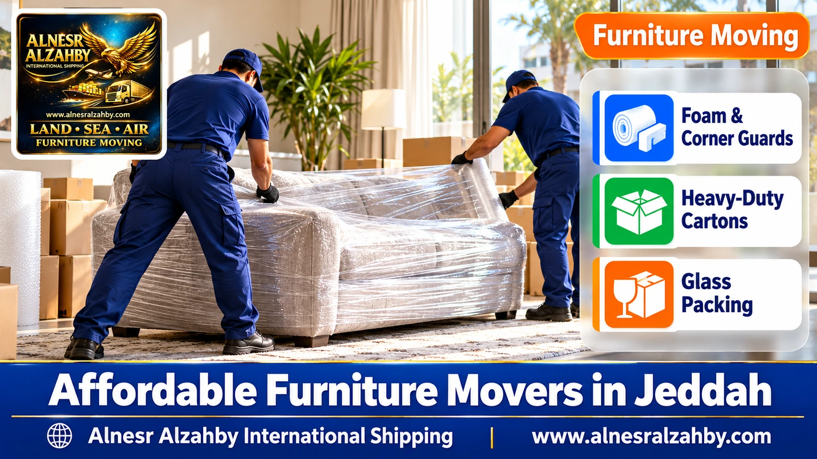 Packing furniture before the move