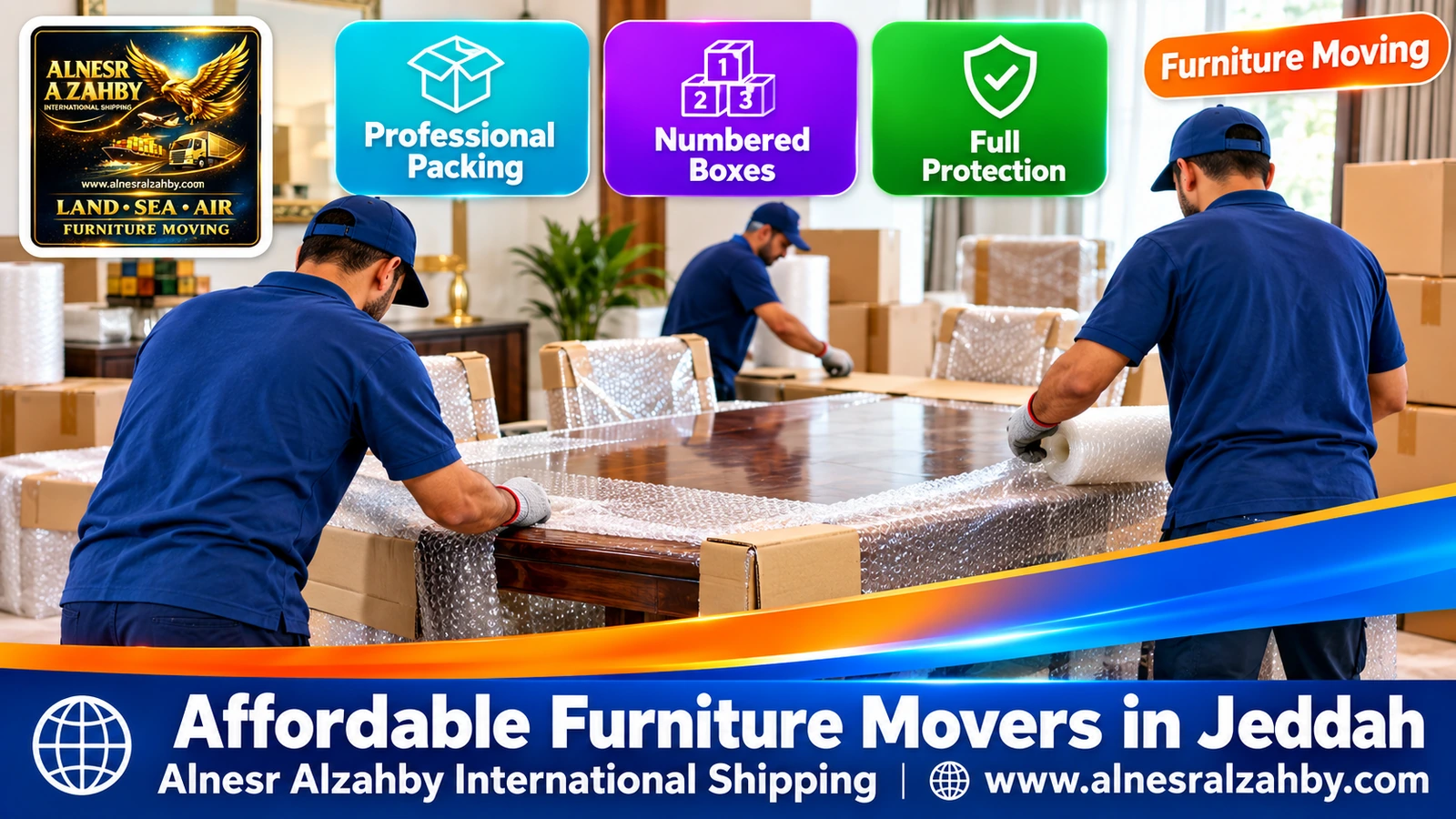 Packing and moving furniture