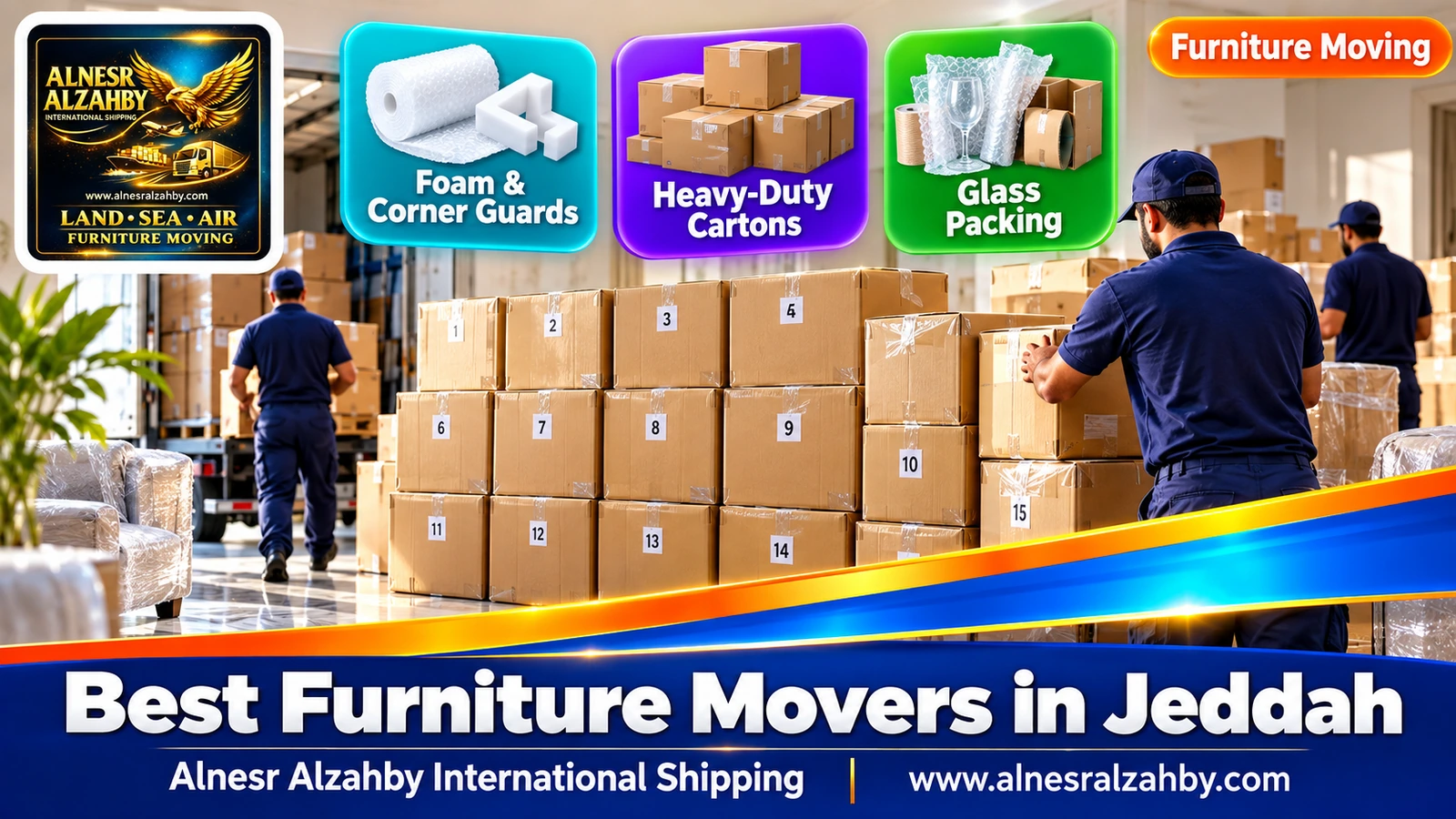 Packing furniture before the move