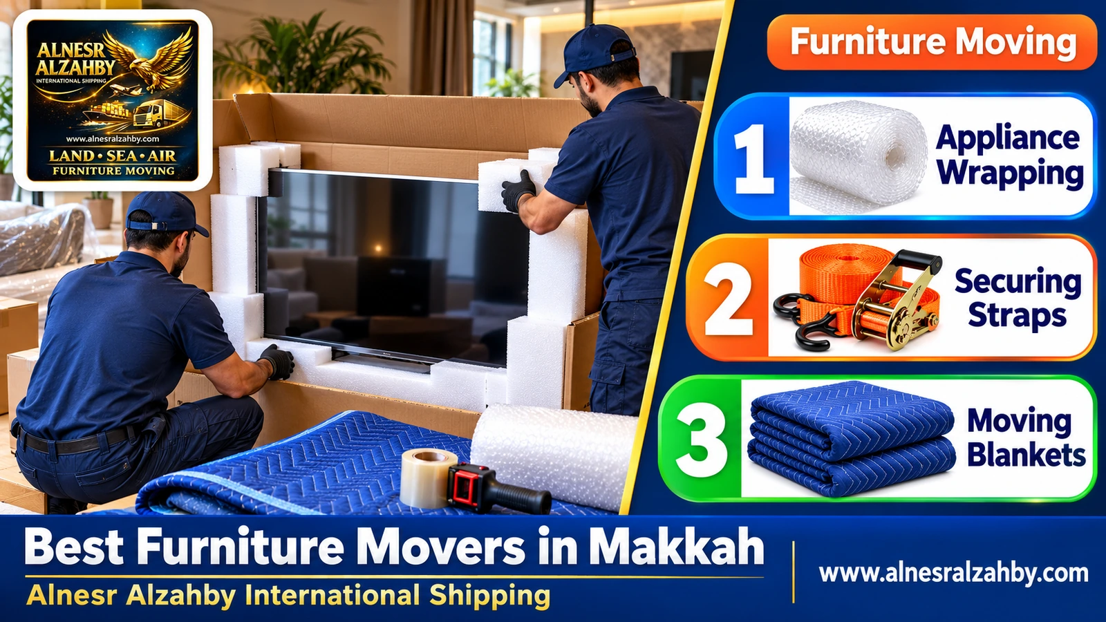 Packing furniture before the move