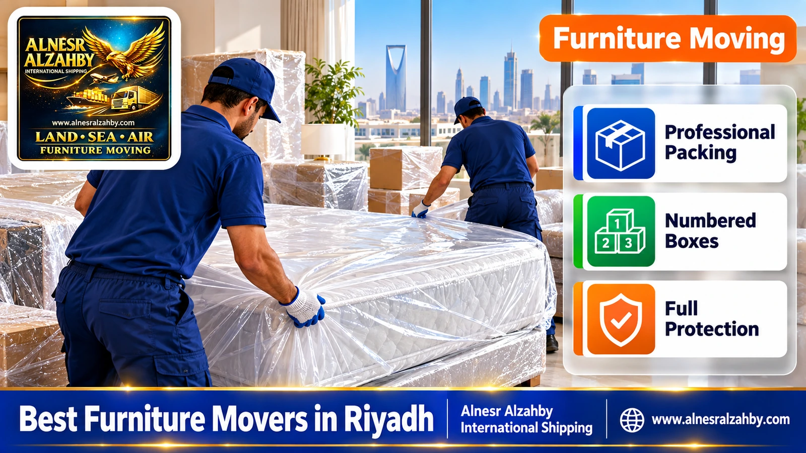 Packing furniture before the move