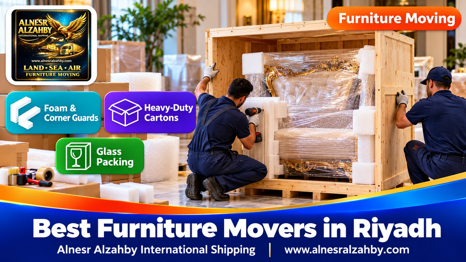 Packing and moving furniture