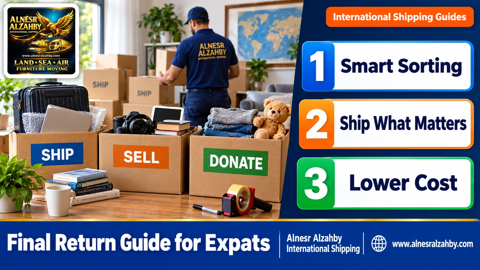 A returnee's shipment arriving home