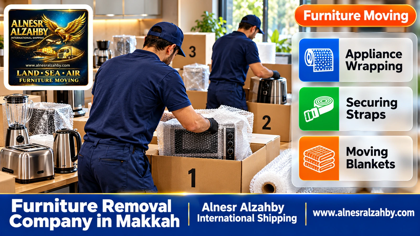 Packing furniture before the move