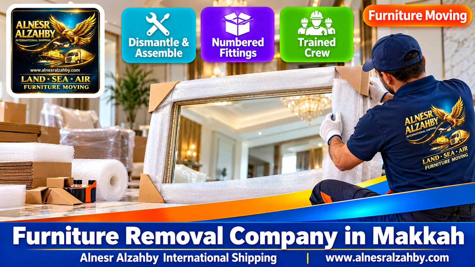 Packing and moving furniture