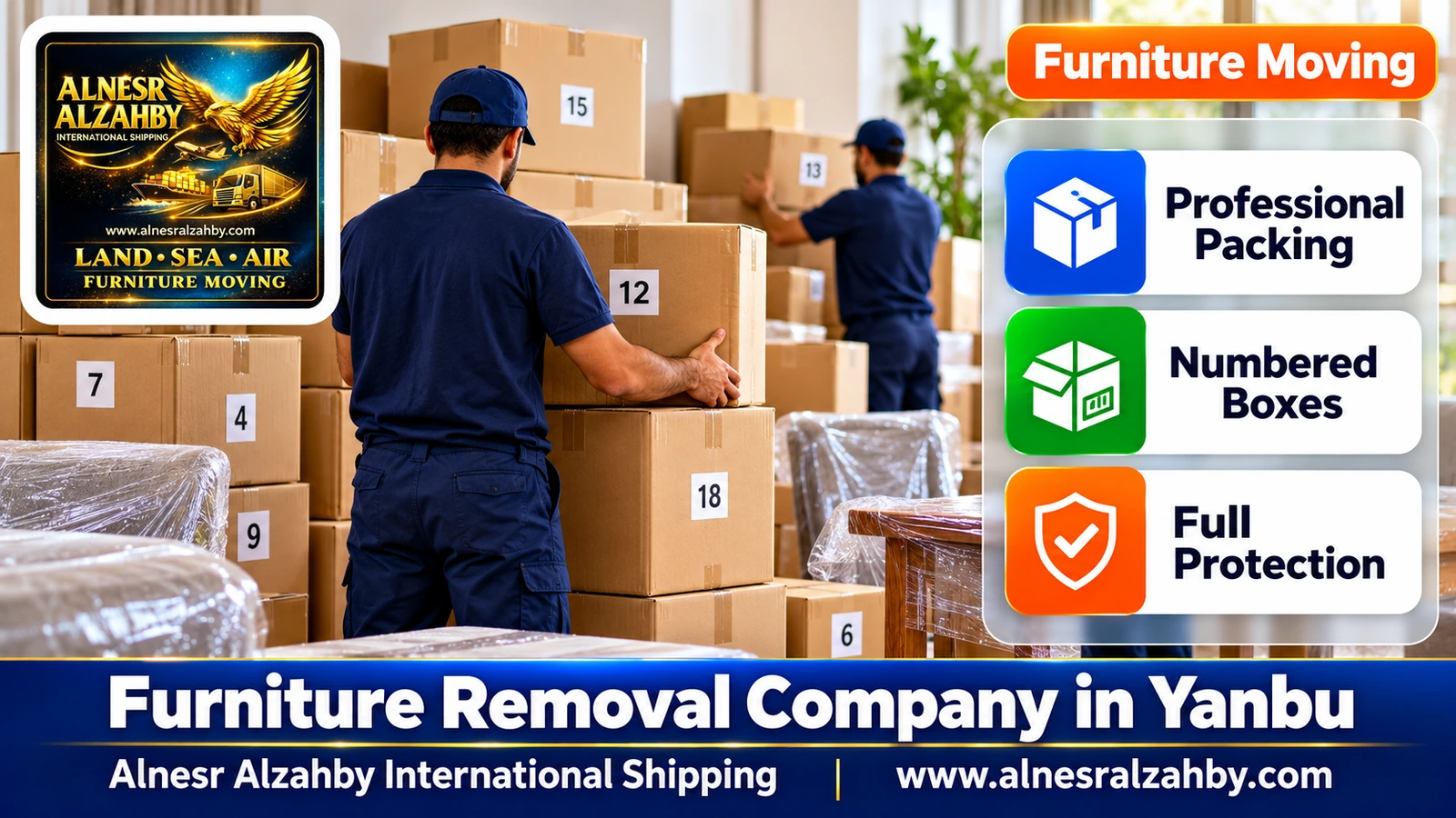 Packing furniture before the move