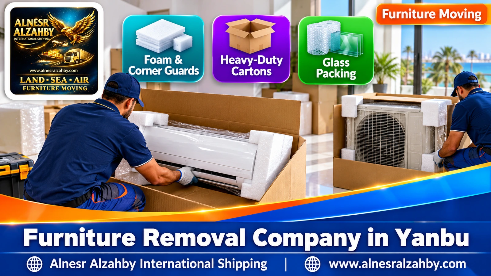 Packing and moving furniture