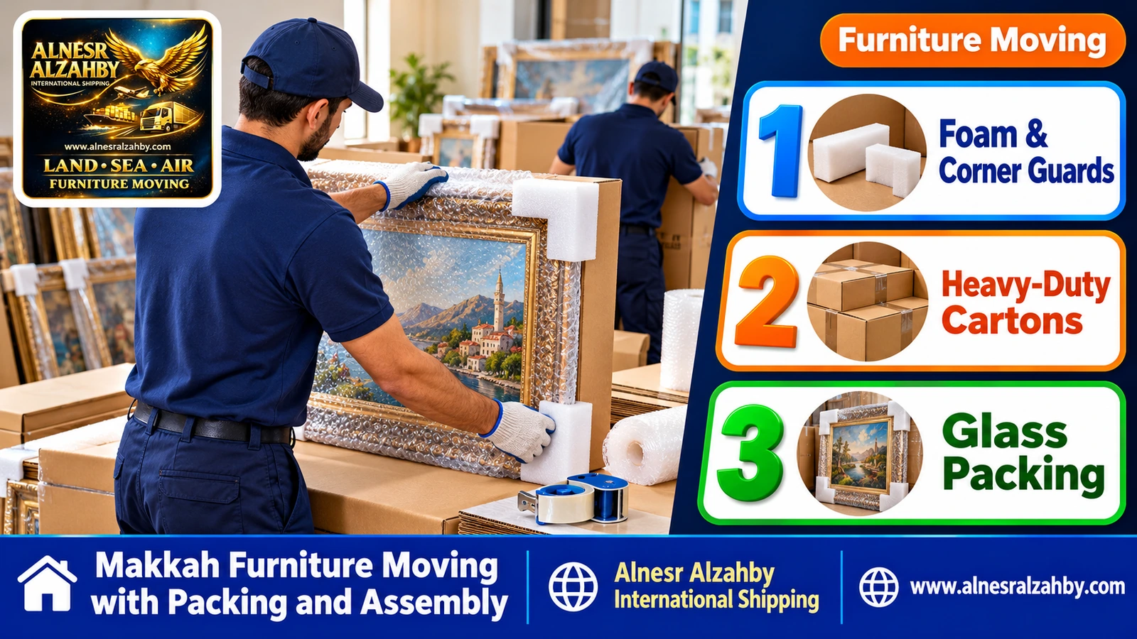 Packing furniture before the move