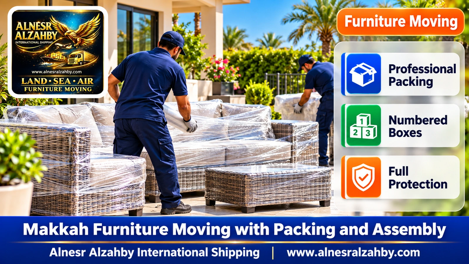 Packing and moving furniture