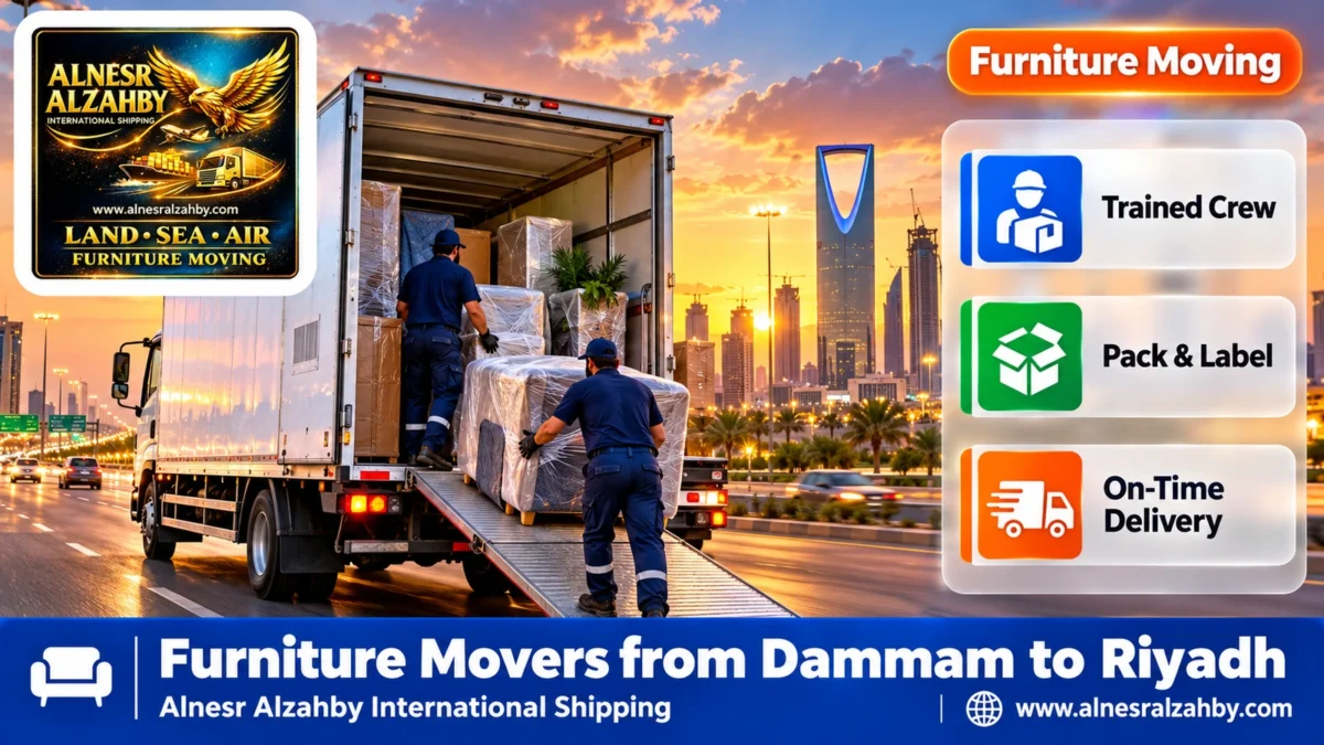 Furniture Movers from Dammam to Riyadh — Alnesr Alzahby