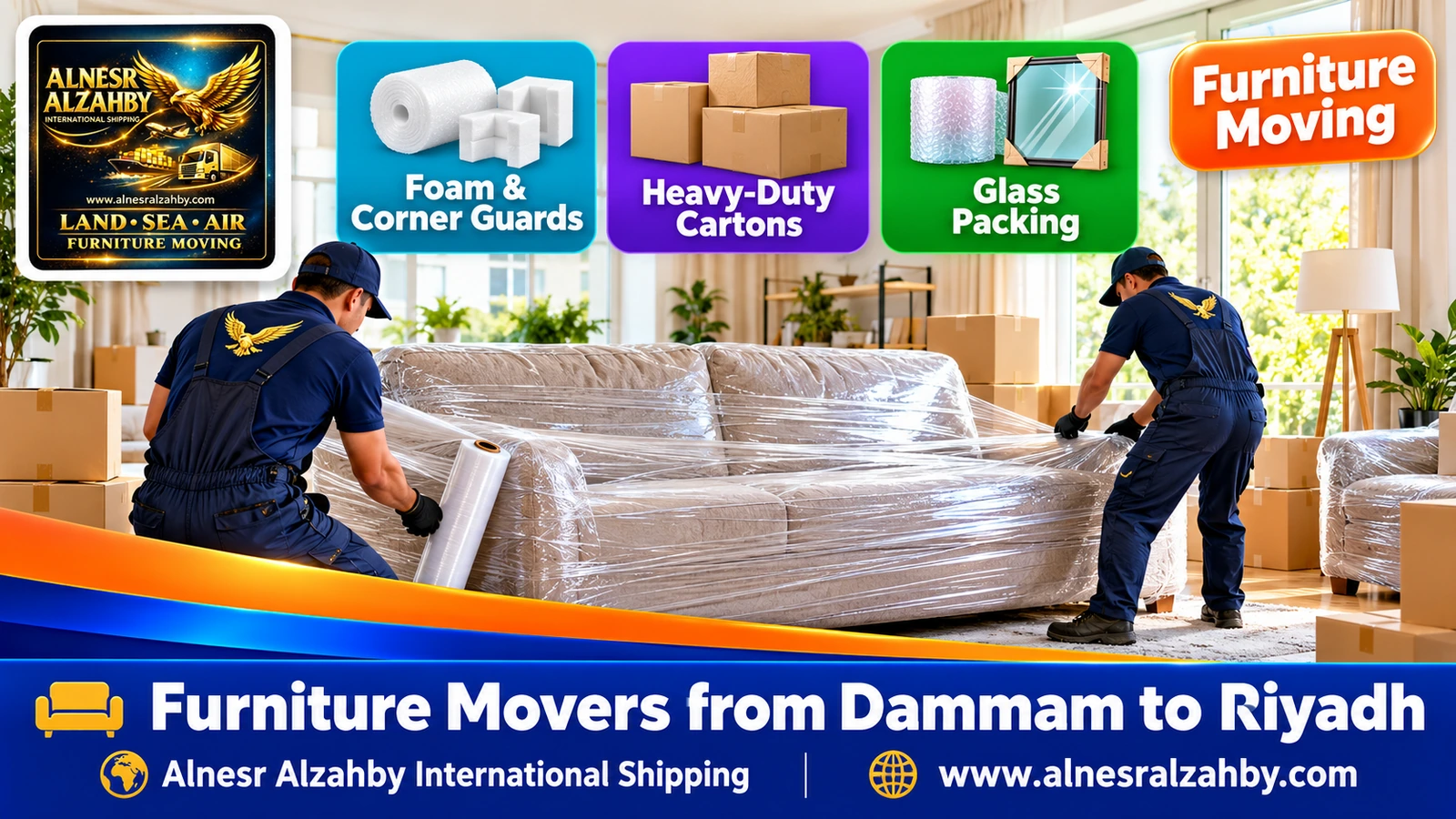 Packing furniture before a long trip
