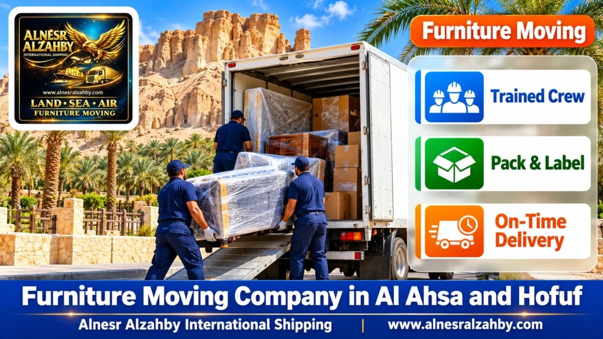 Furniture Moving Company in Al Ahsa and Hofuf — Alnesr Alzahby