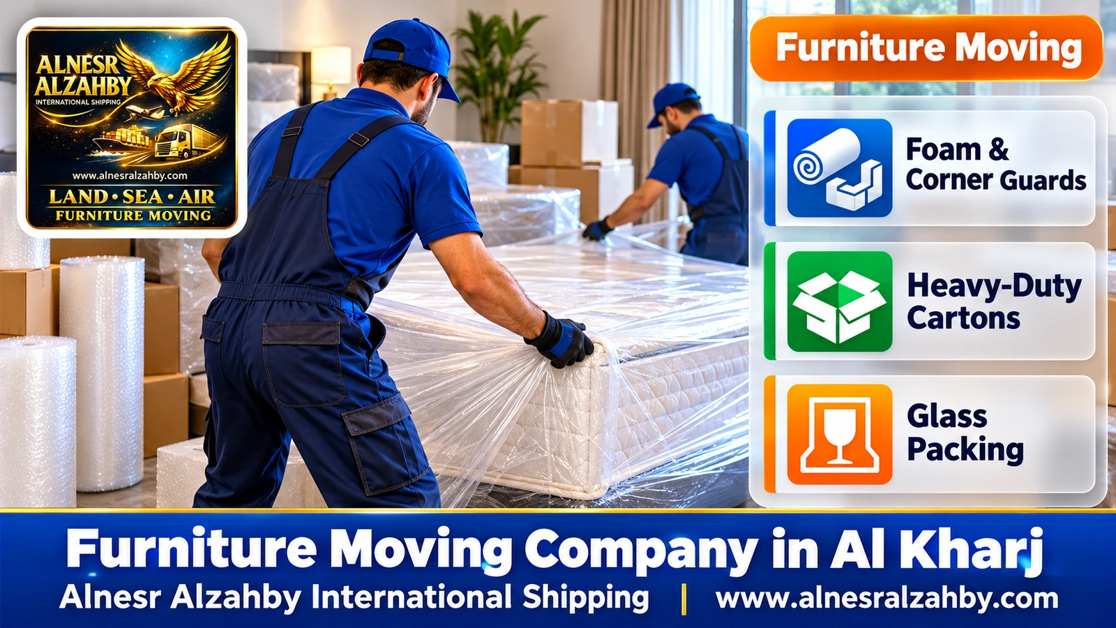 Packing furniture before the move