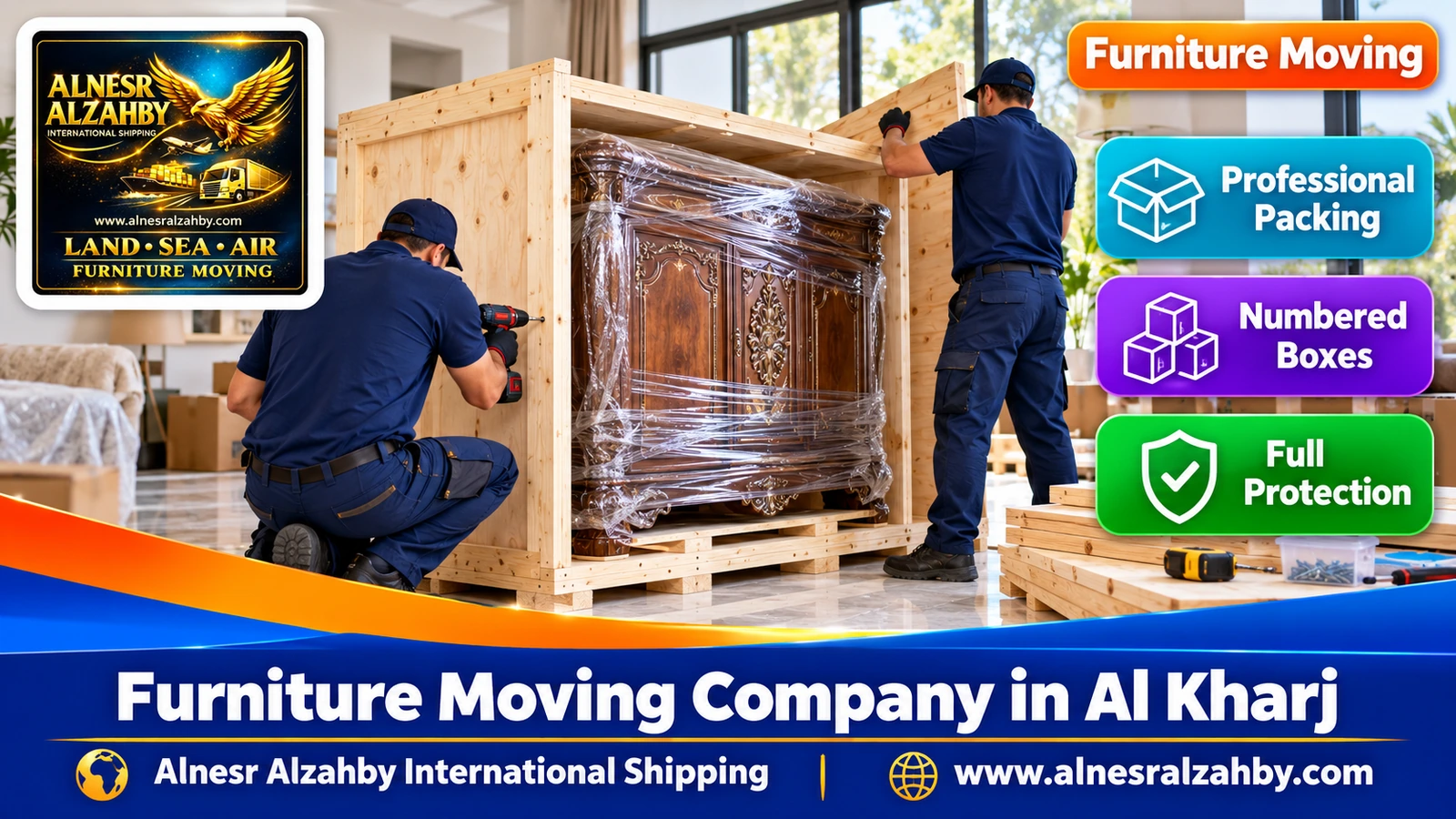 Packing and moving furniture