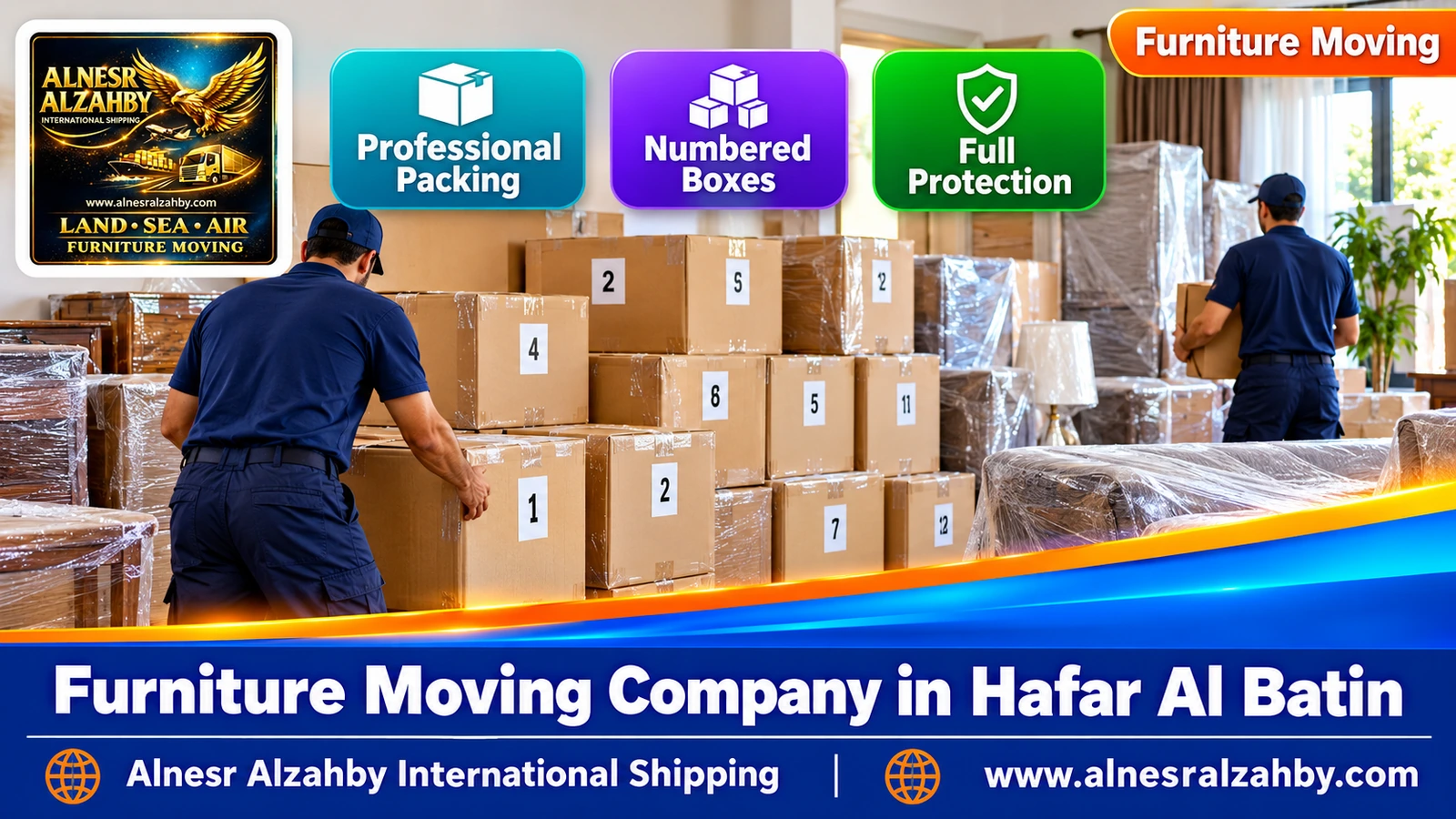 Packing furniture before the move