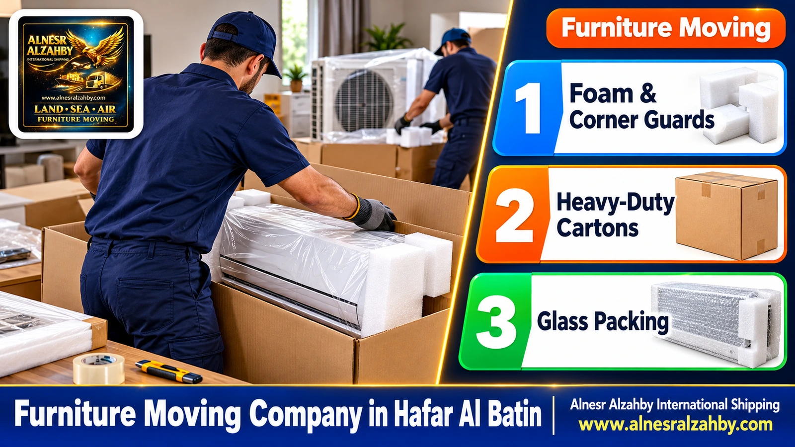 Packing and moving furniture