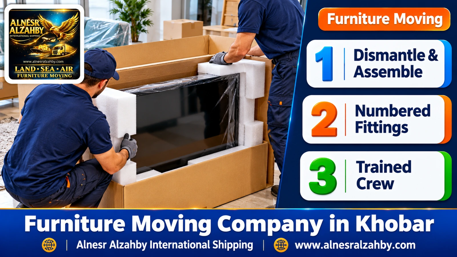 Packing furniture before the move