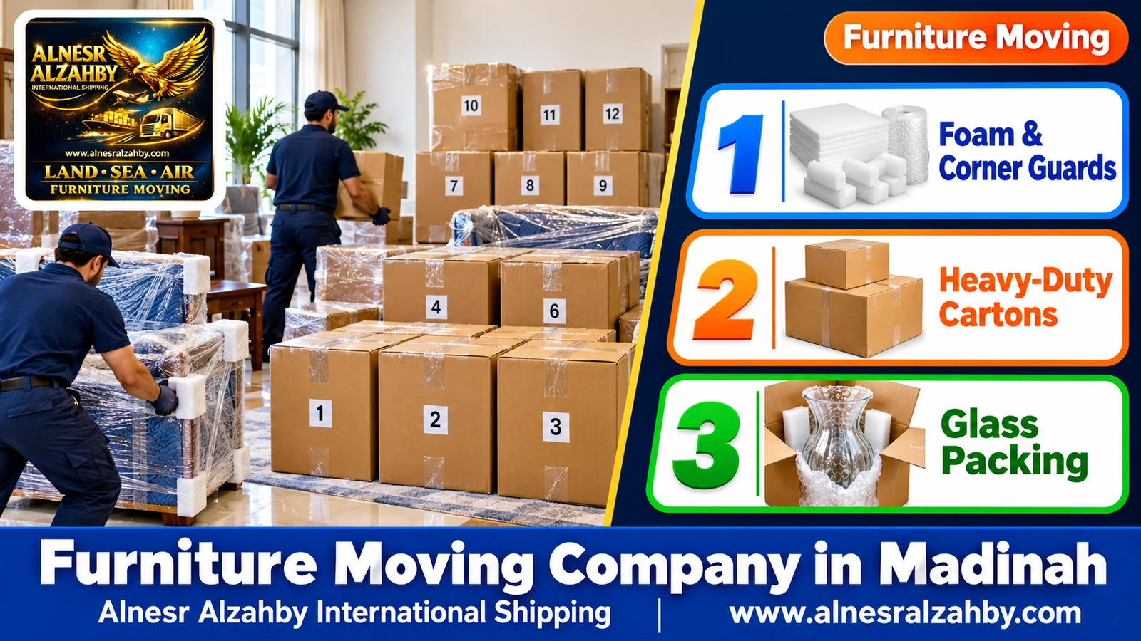 Packing furniture before the move