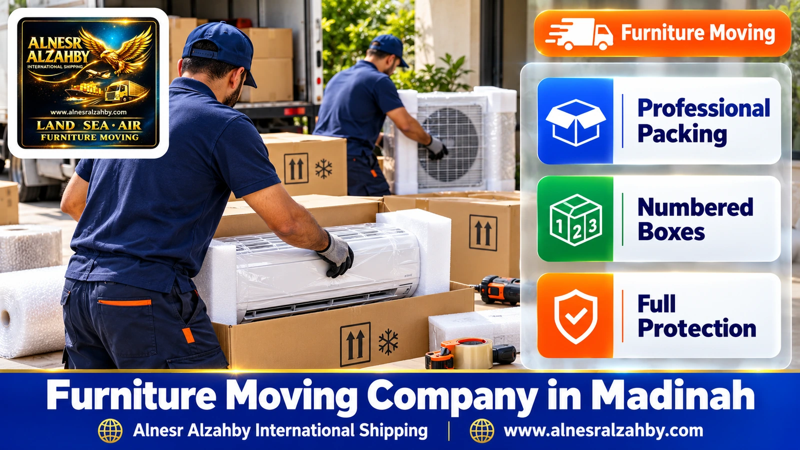 Packing and moving furniture