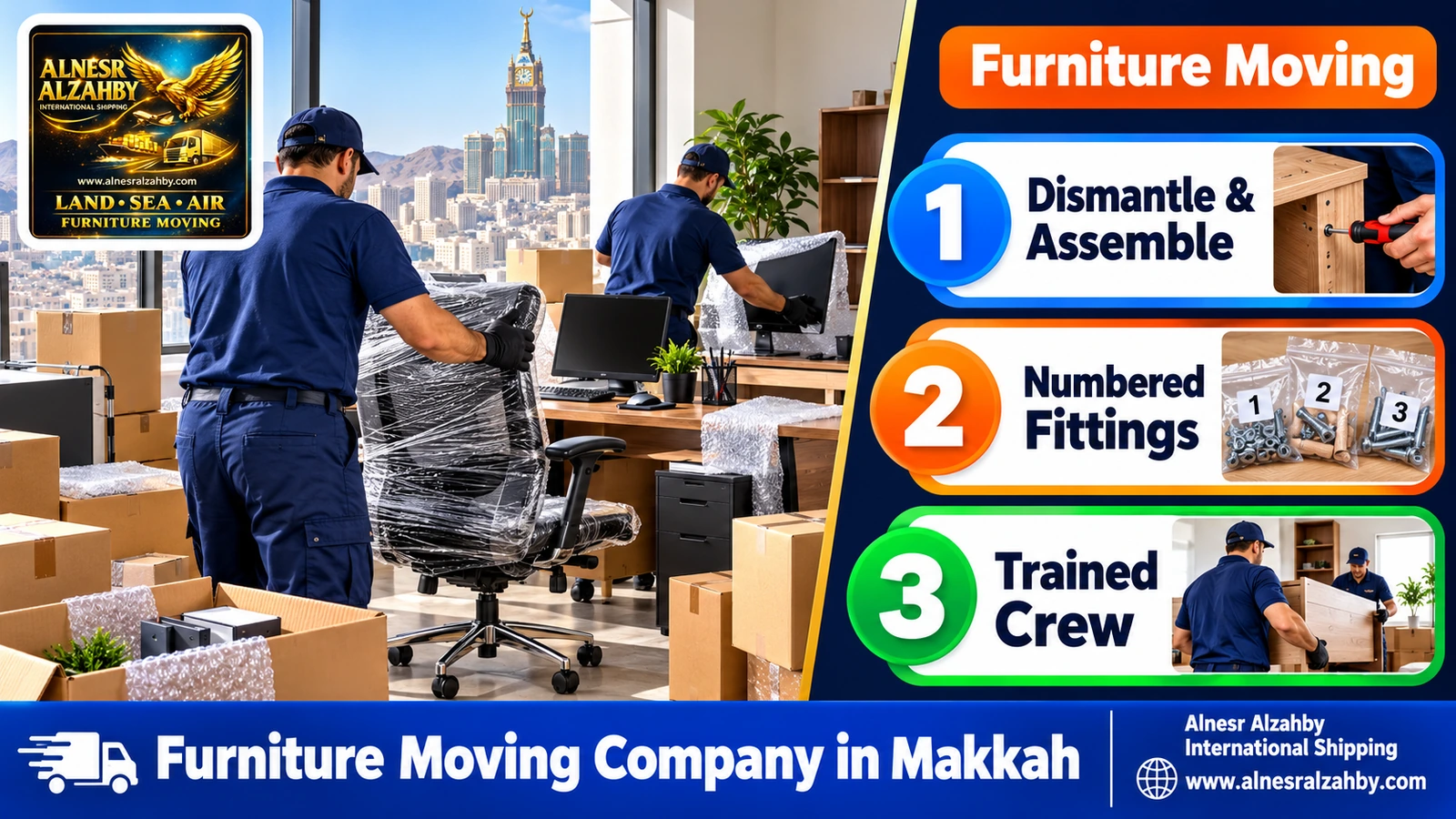 Packing furniture before the move