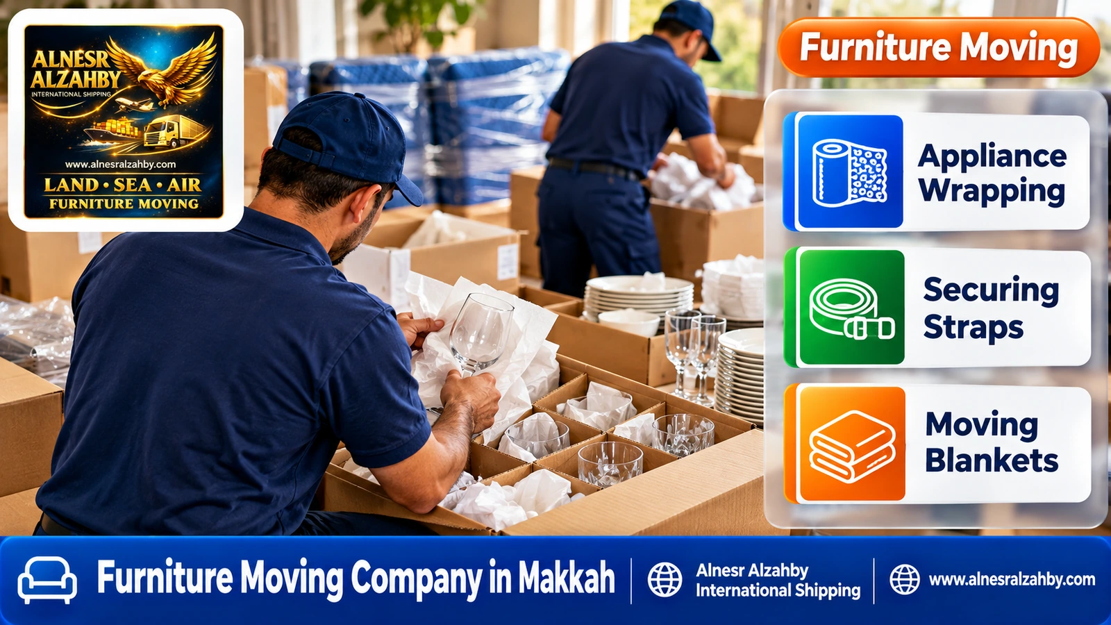 Packing and moving furniture