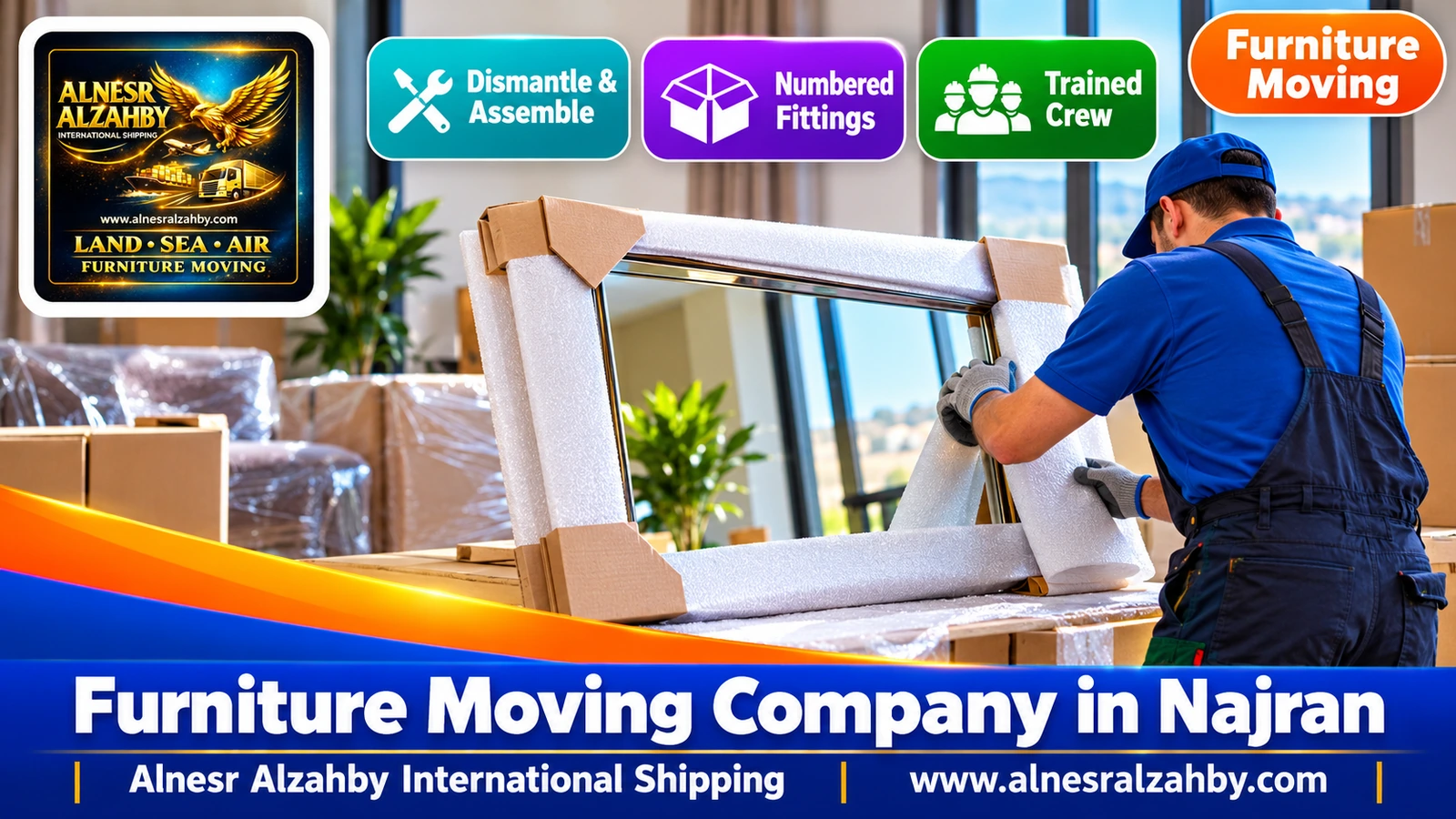 Packing and moving furniture